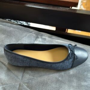 JCREW tweed ballet flats ( navy)